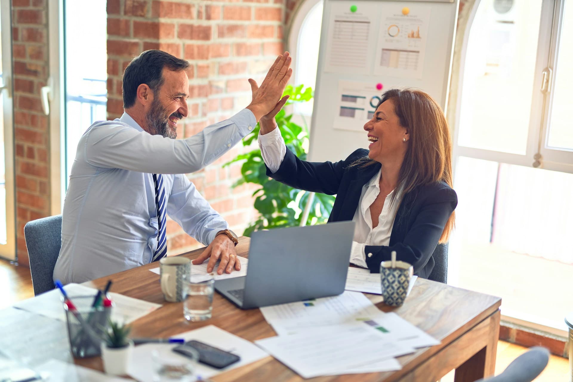 Collaborative team working toward client success